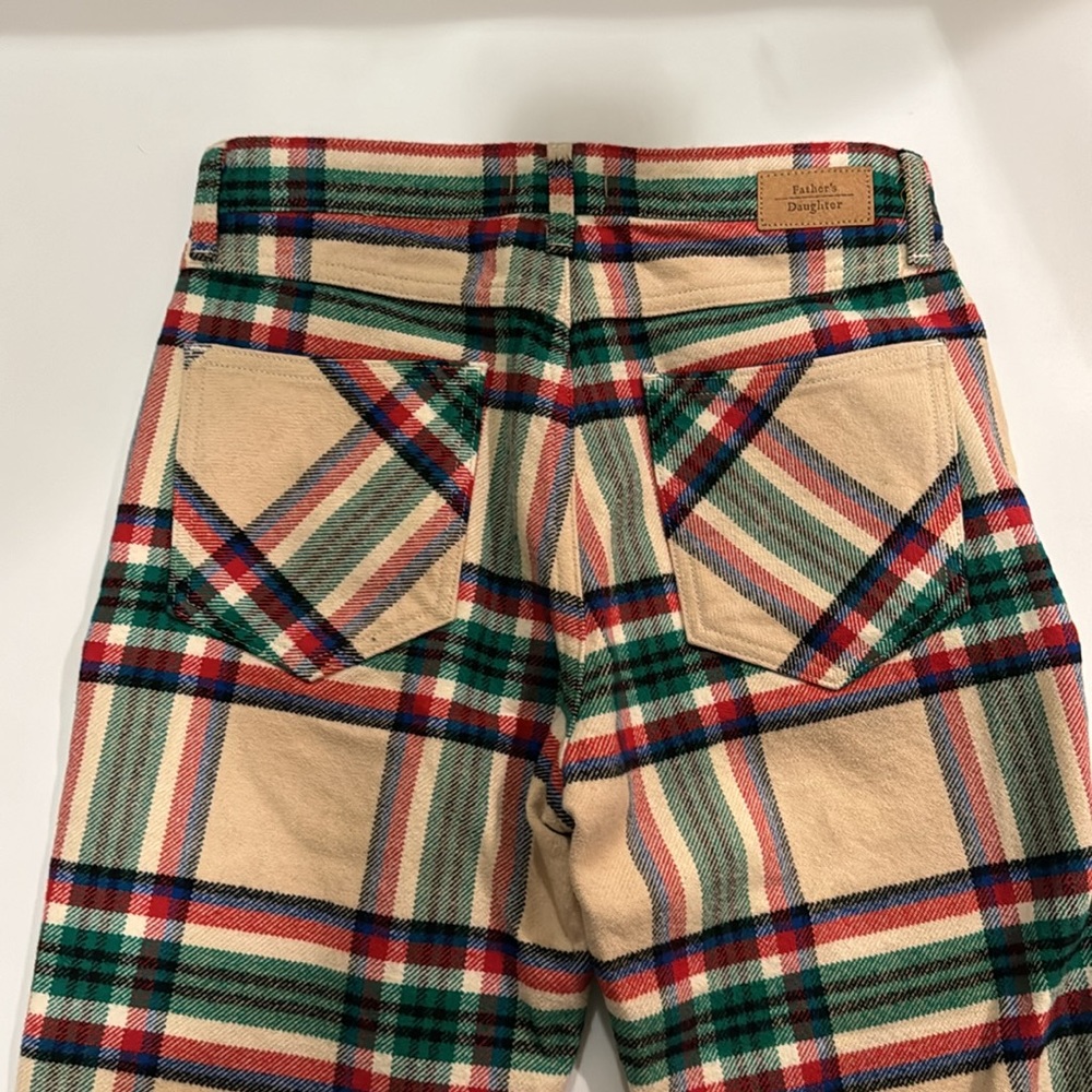 Father’s Daughter LA Raegan Denim Pants - plaid 28 - Picture 6 of 7
